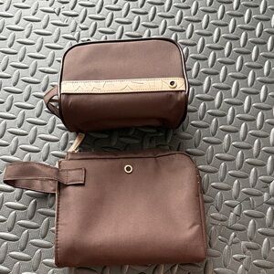 Brown BVLGARI Travel Toiletry Bag Set - Men